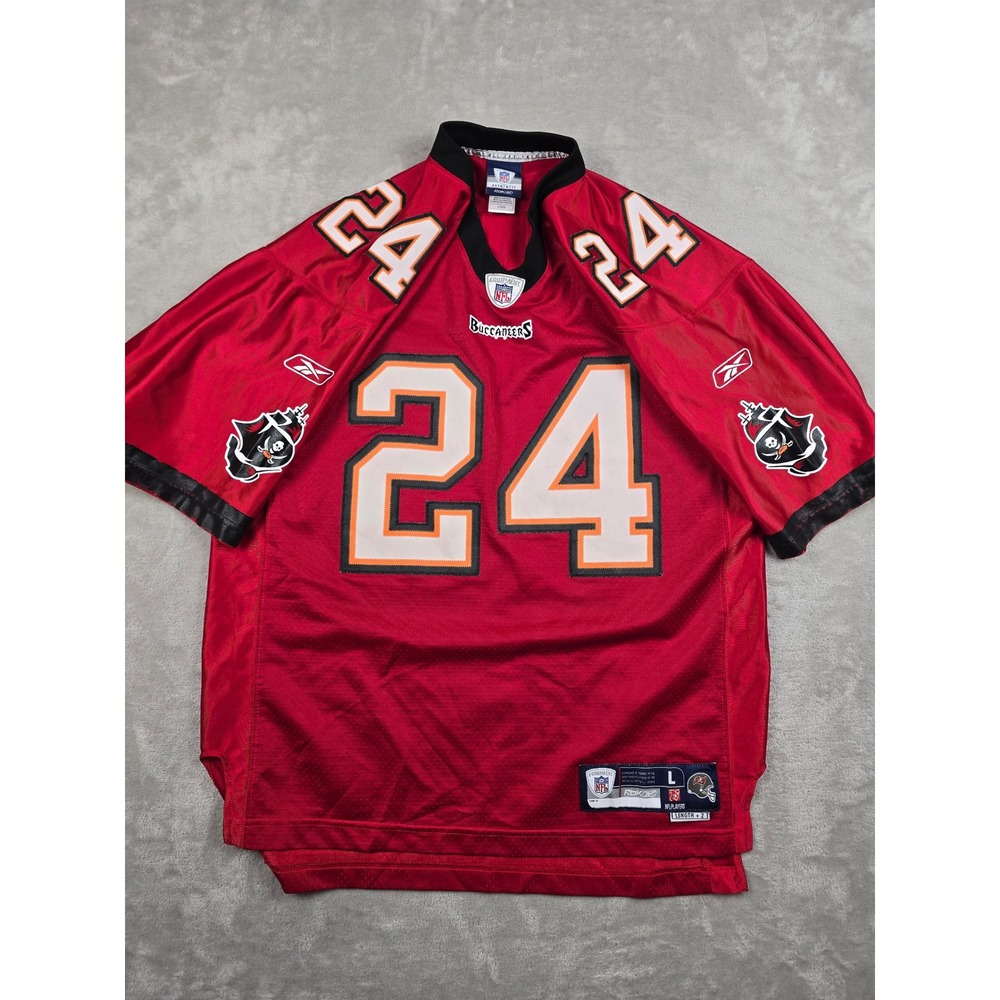 Reebok Cadillac Williams Jersey Mens Large Red Tampa Bay Buccaneers #24